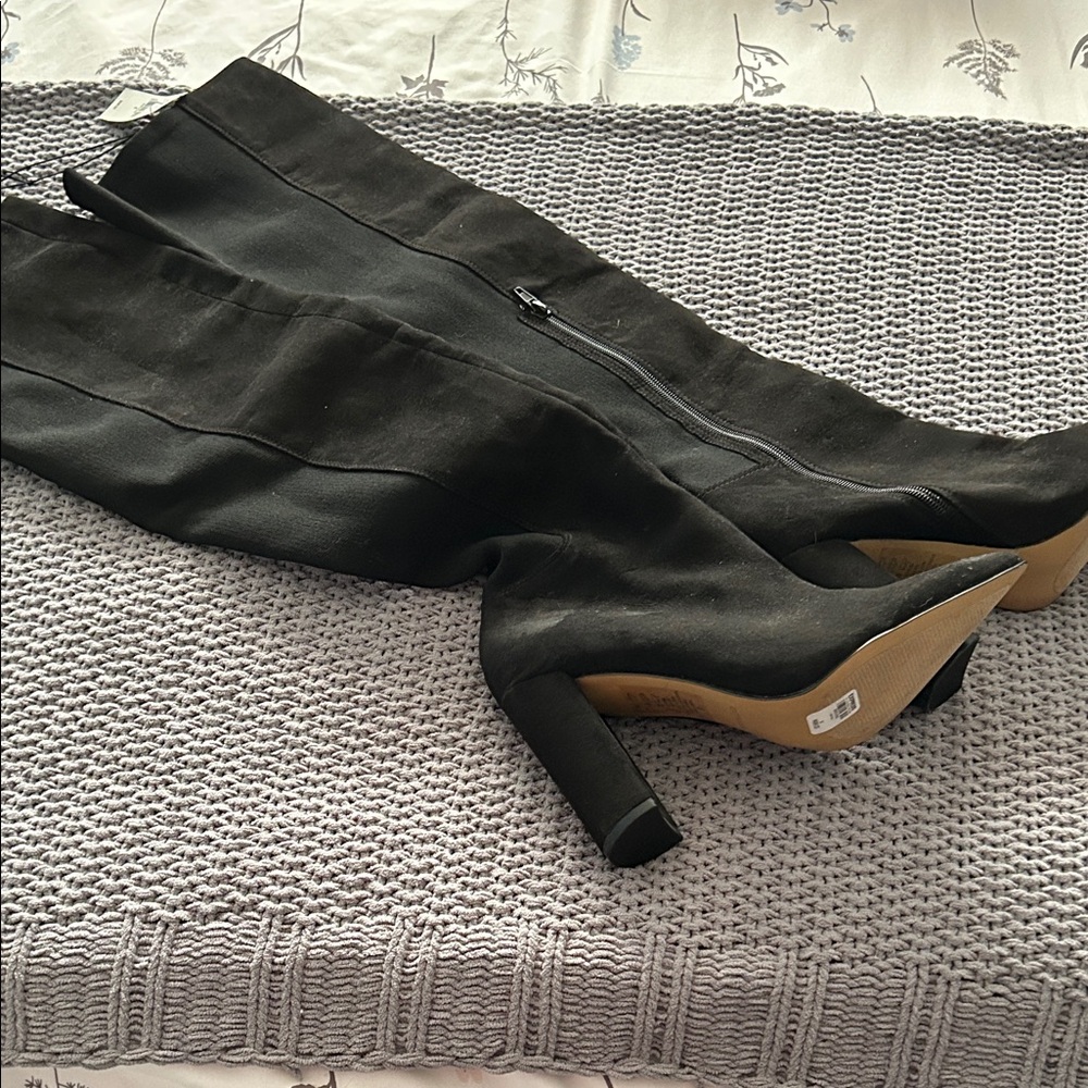 Express Black Heeled Boots